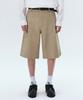 Back Satin Bermuda Pants [Beige]