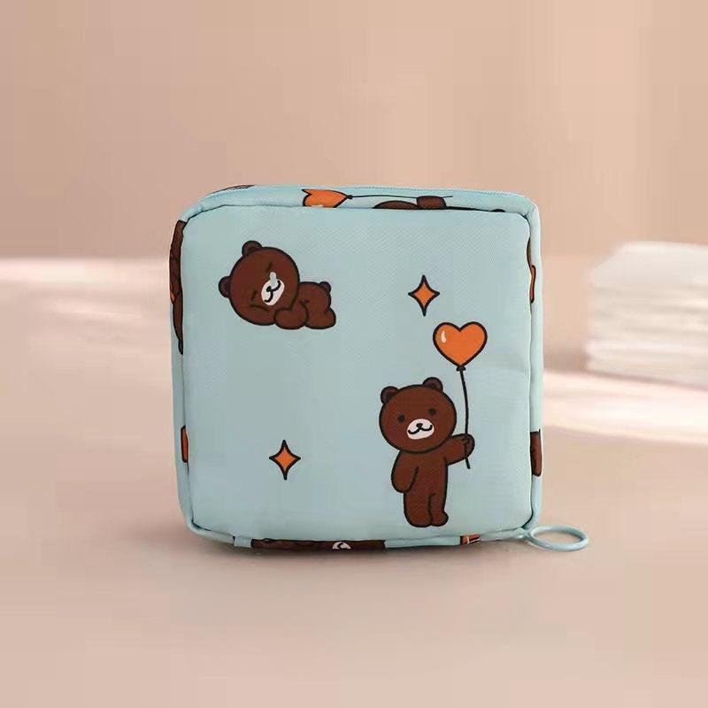 Borsa portaoggetti per pannolini e assorbenti igienici per bambine, in nylon, per confezioni di assorbenti igienici, porta monete, organizer per gioielli, custodia per carte di credito