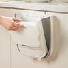 Poubelle de cuisine pliable grande capacité murale pour cuisine salle de bain blanc gris