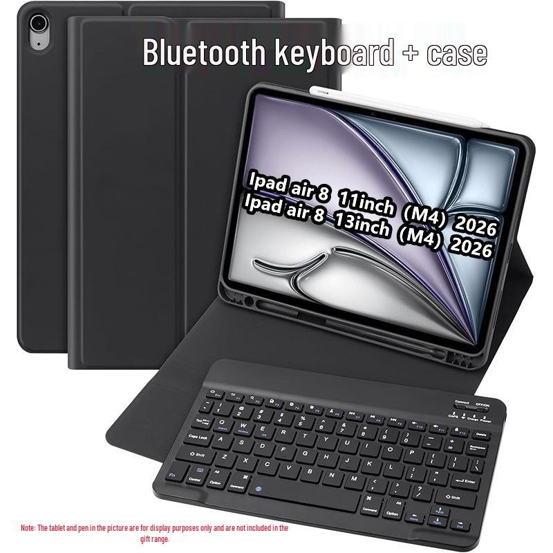 Magnetic Bluetooth Keyboard Case for 2026 iPad: Colorful Backlit, Touch Control, Compatible with Air5