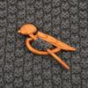 Umbrella Dancing Piggy Wooden Brooch Bunny Kitty Scarf Buckle Cute Animal Sweater Pin  Sweater