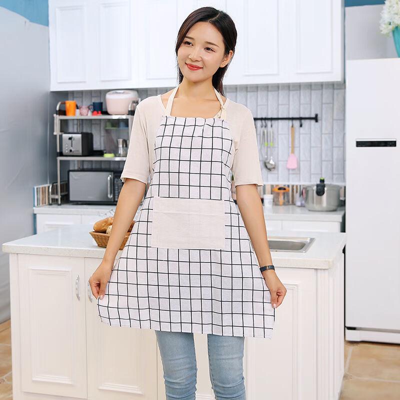 Three Dolphins DU Striped Cotton Linen Apron