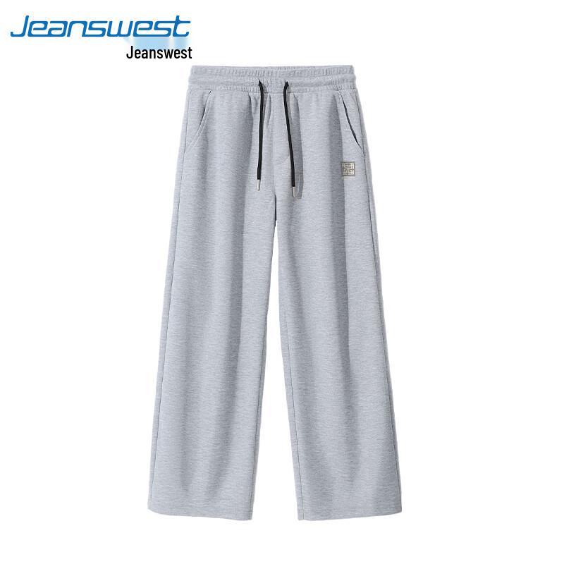 Jeanswest Men's Heavyweight Pique Wide Leg Straight Casual Pants