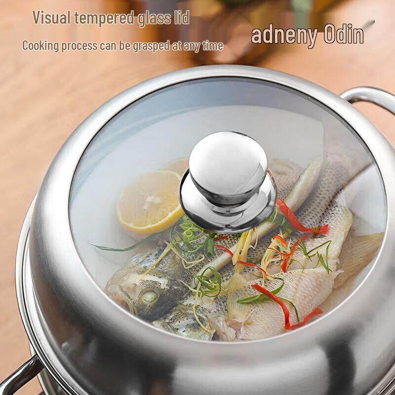 Adneny 30cm 3-Layer Stainless Steel Steamer Pot