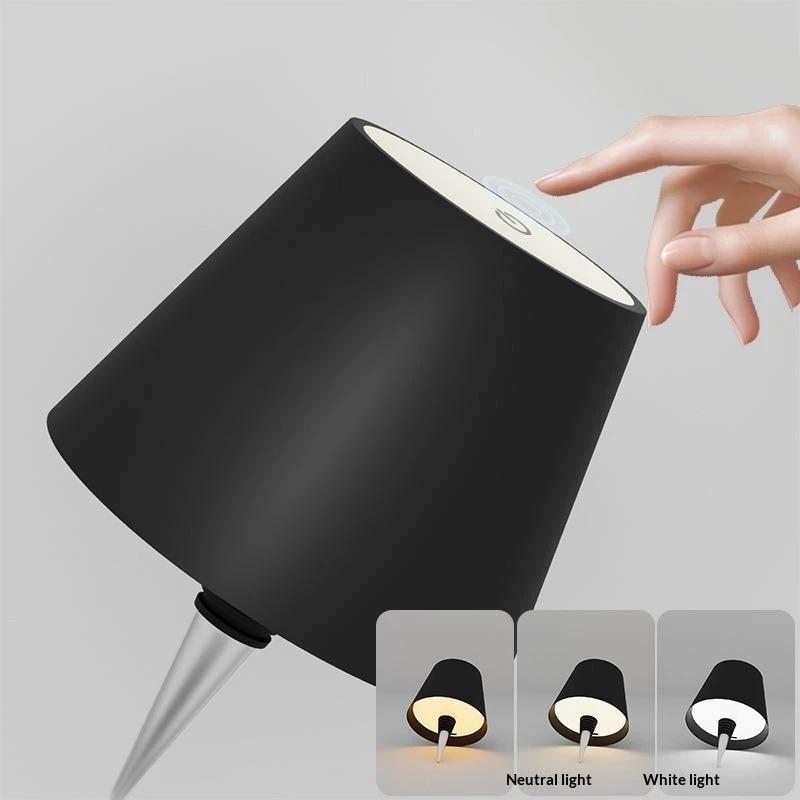 Wireless Led Table Lamp Wine Bottle Base Rechargeable Vases Light Touch Switch Bar Dining Lamp