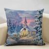 Christmas Decorative Cushion Cover Santa Claus Snowman Pillow Case 45x45cm Pillowcase Happy New Year Home Decor