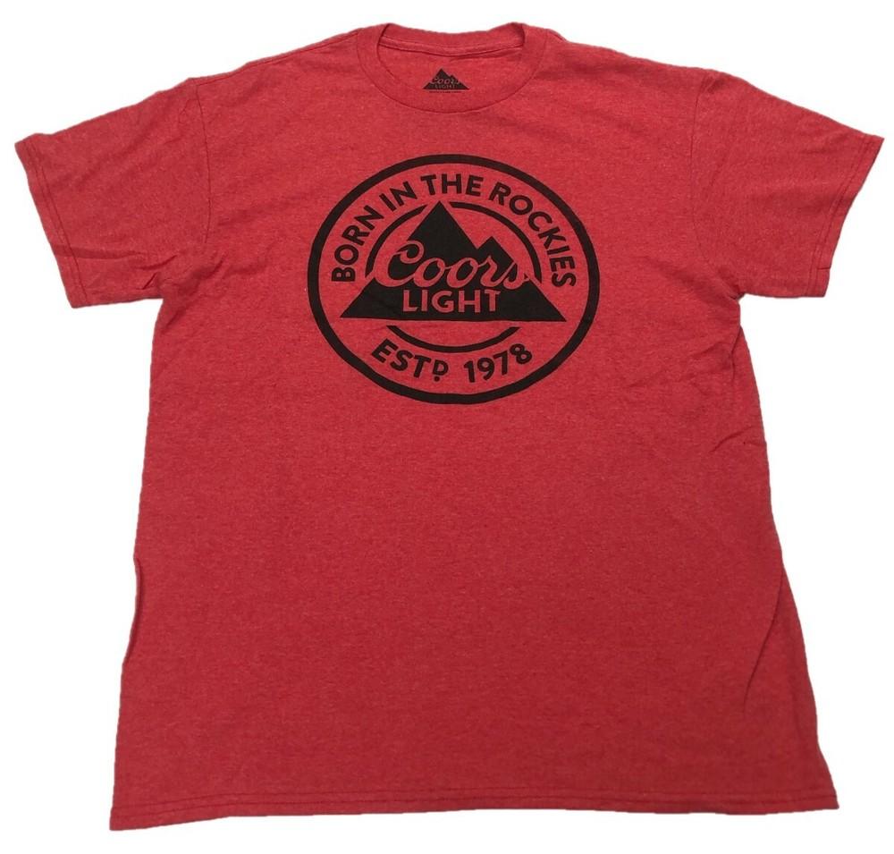 Coors Light Рожден в Скалистых горах Разливное пиво Горы Колорадо Мужская футболка Унисекс футболка L