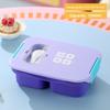 Student Bento Box With Divided Compartments And Microwave Safe Pp Material For Office Lunches