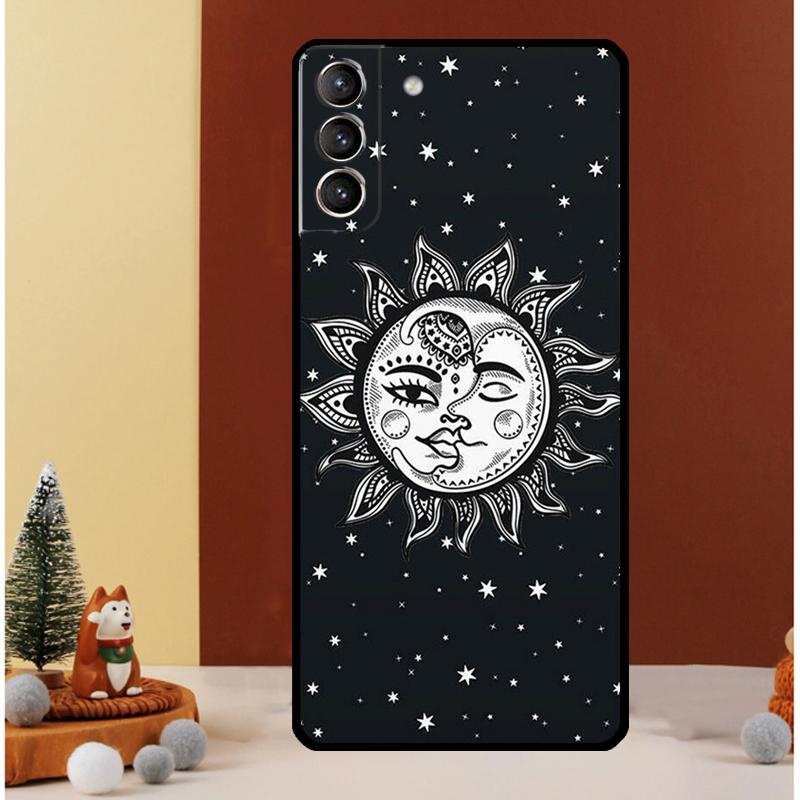 SUN AND MOON Mystic Zodiac Case For Samsung Galaxy S23 S24 Ultra S8 S9 S10 S22 Plus Note 10 20 Ultra S20 S21 FE Cover