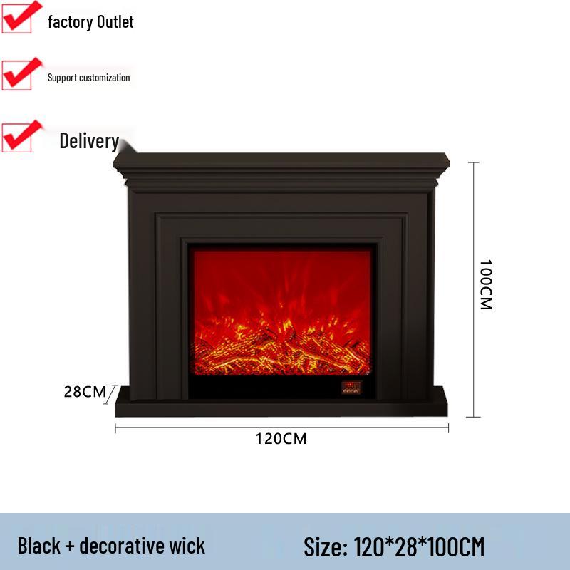 European-Style Customizable Decorative Fireplace Cabinet with Electronic Flame Insert