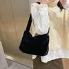 Simple Design Women Soft Plush Hobos Shoulder Bags Winter Furry Ladies Clutch Purse Handbag Female Underarm Bag Crossbody Bags