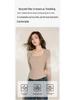 10A Antibacterial Women's Warm Velvet Long-Sleeve Top with Chest Pads, Self-Heating for Autumn/Winter