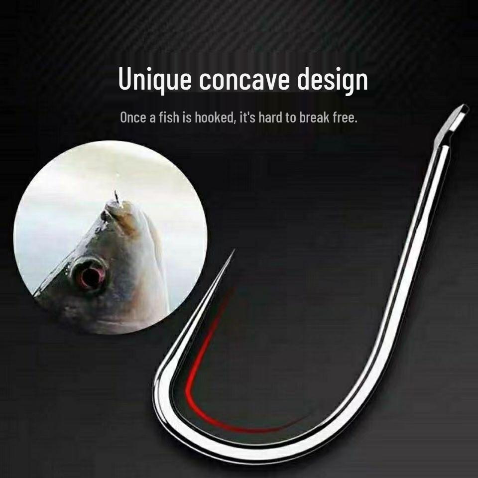 Ultra-Fine White Sleeper Barbless Fish Hook for Wild Crucian Carp Fishing with Thin Rod and Long Handle