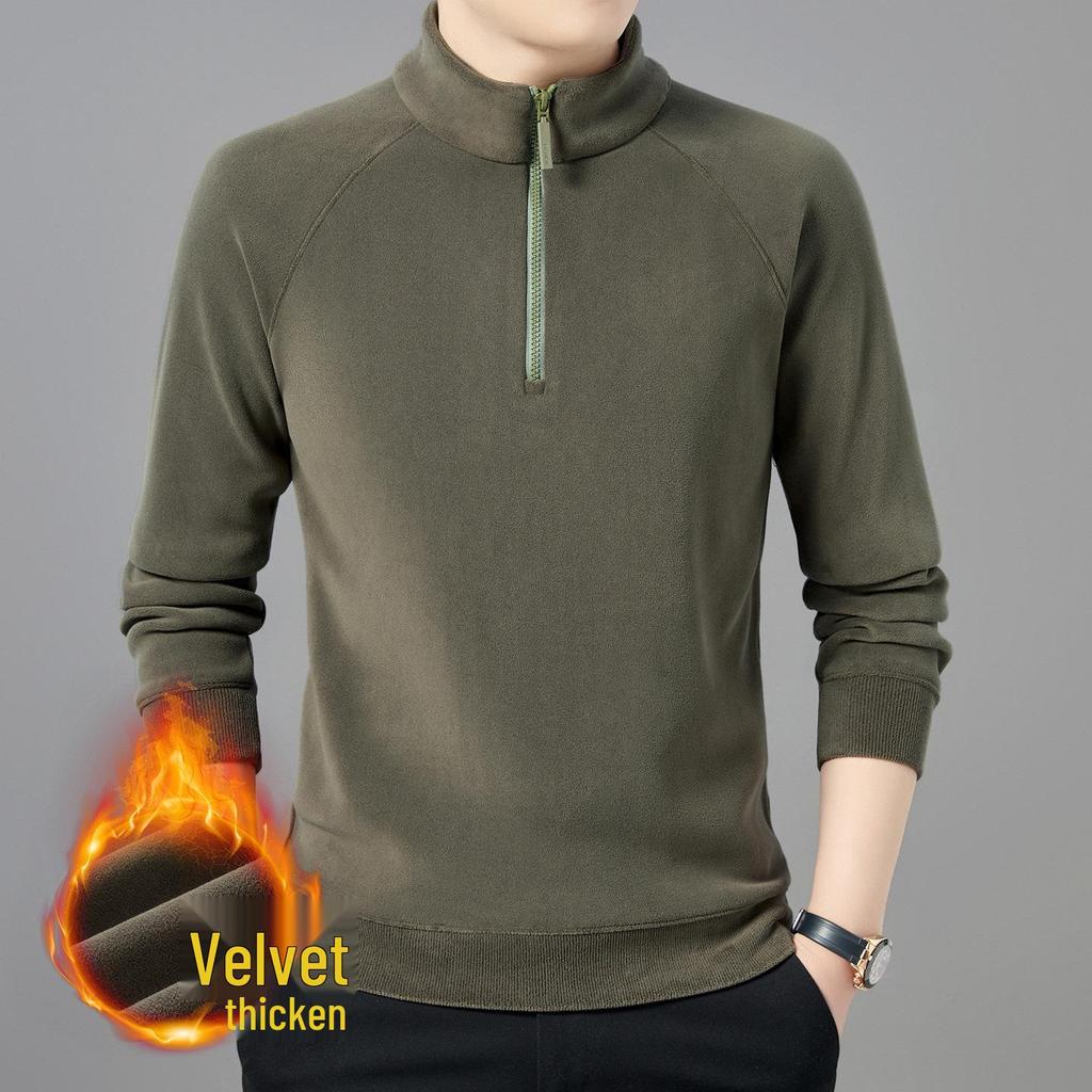 Men's Wool Hoodie - Autumn/Winter Thick Warm Base Layer Top