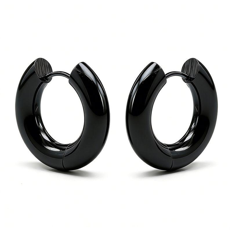 Fashion hip-hop hiphop rap bold thickened big earring Men wide earrings single titanium steel stud earrings Fancy