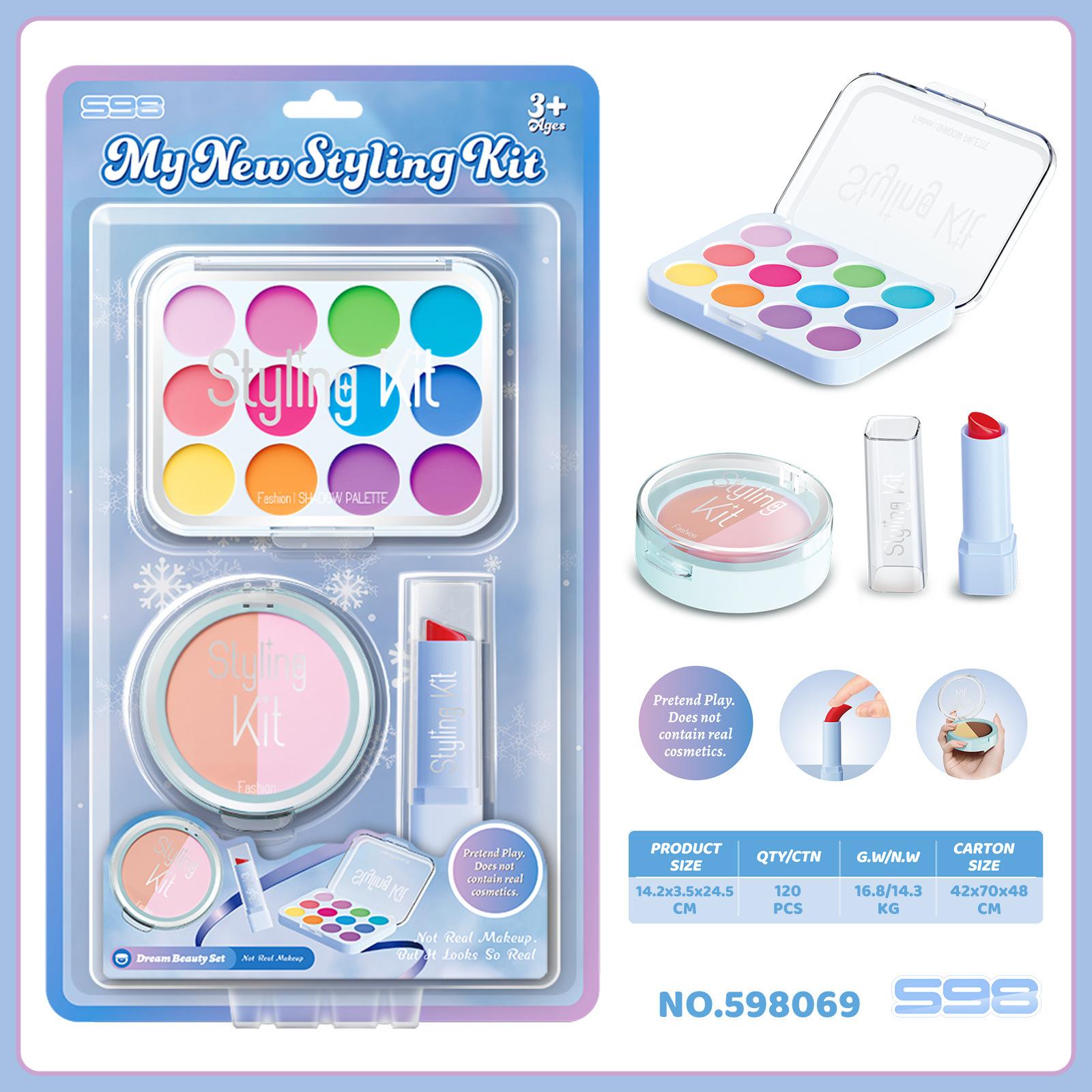 

Косметический набор для девочек, имитация макияжа, не размазывается, детский косплей, игрушки для ролевых игр