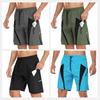 Santic Men's Cycling Shorts, Padded, Casual, Sweat-Wicking, Quick-Drying, Green, Size L