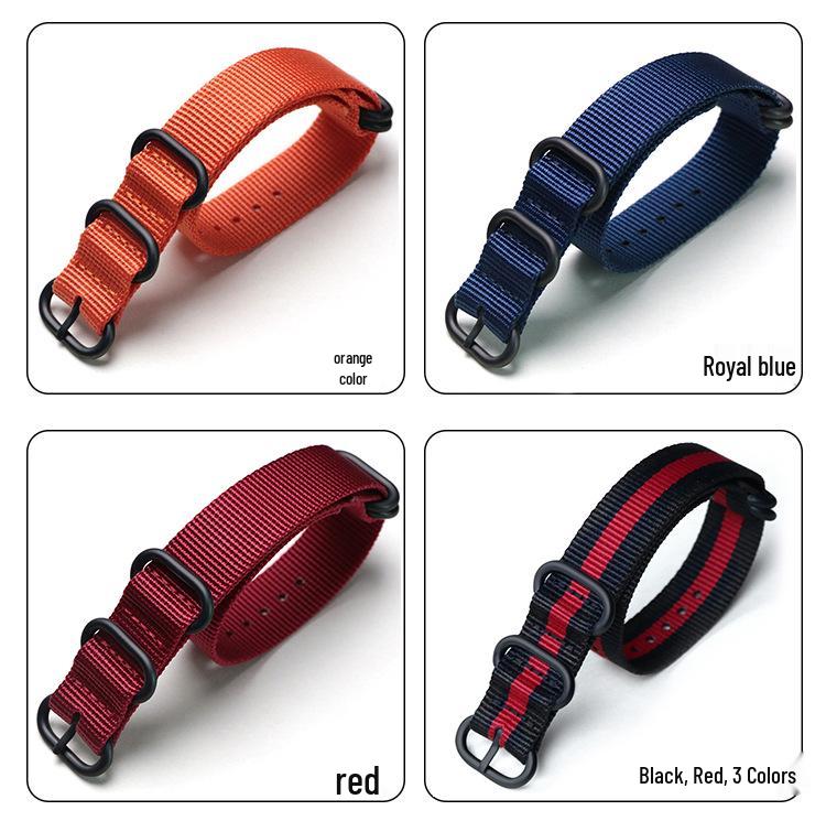 Bracelet de Montre NATO en Nylon Épaissi Xinlei - Bracelet Universel en Toile Tissée 20/22mm