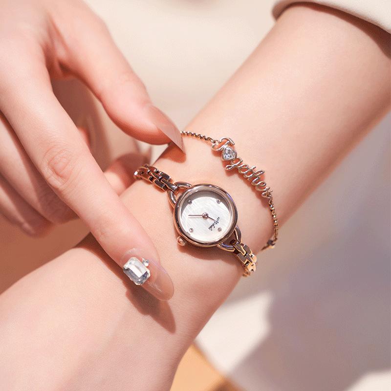 Watch Women'S Simple Style Temperament Light Luxury Small Dial Women'S Watch Women'S Exquisite Small Round Watch