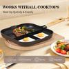 3 In 1 Frying Pan Aluminum Alloy Partitioned Non Stick 3 Section Divided Breakfast Pan Grill Pan Multifunction Kitchen Egg Pan