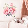 Peony Floral Wall Stickers, Self-Adhesive Decor for Bedroom Background Wall Decoration