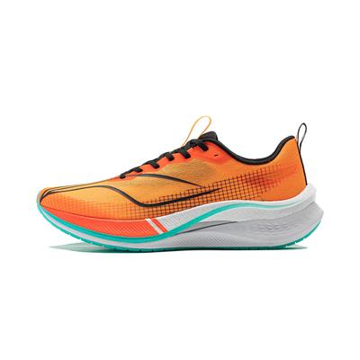 Li Ning Red Hare 7 Pro Cushioning Slip Resistant Low Top Sprint Running Shoes Men's Neon Bright Orange ARPU001-4