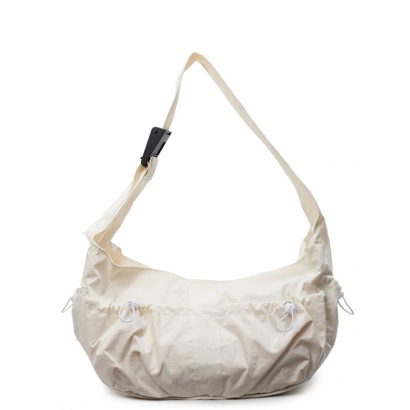 

Женская плиссированная сумка через плечо, сумка через подмышку бежевый