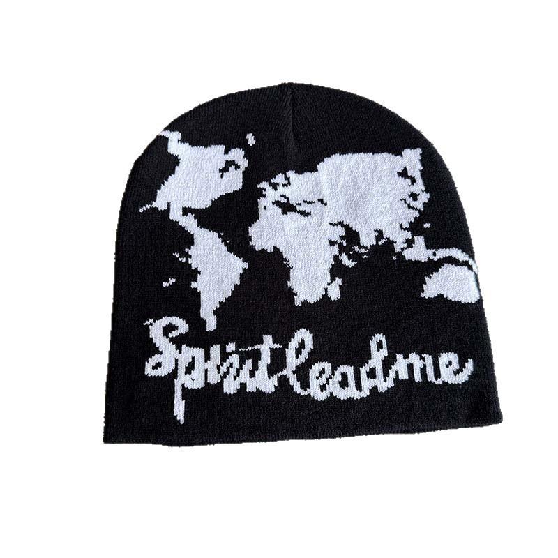 Fashion Pattern Letter Neutral Casual Knitted Hat For Autumn Winter And