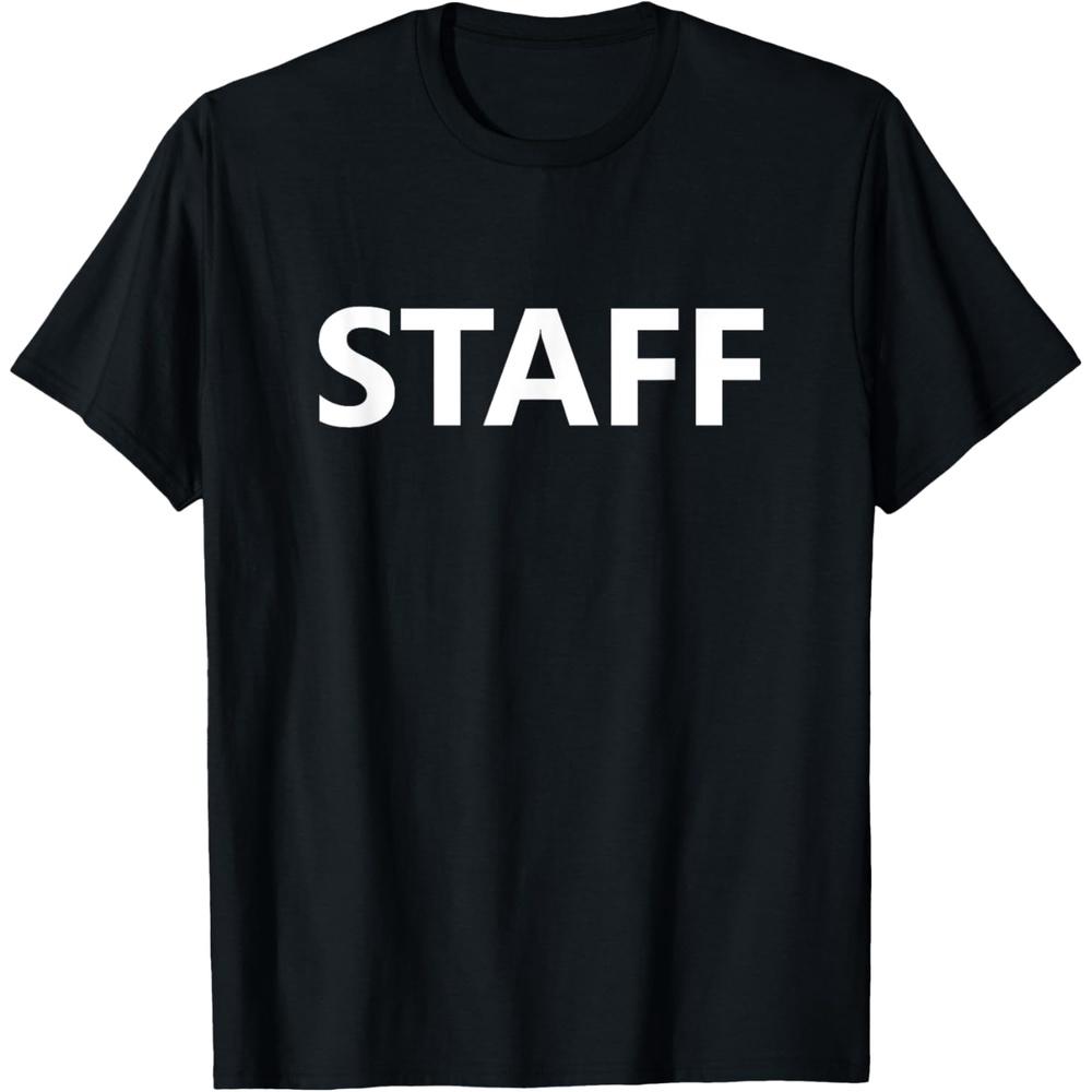 Staff Event Job Worker Employee Uniform (FRONT PRINT ONLY) T-Shirt S чёрный