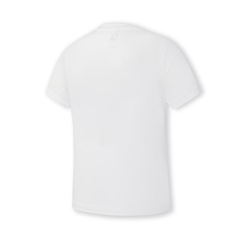 Fila Fitness Versatile Comfortable Casual Sports Simple Skin-Friendly Short Sleeve T-Shirt Women T-Shirts Jade-White A11W521107F-WT