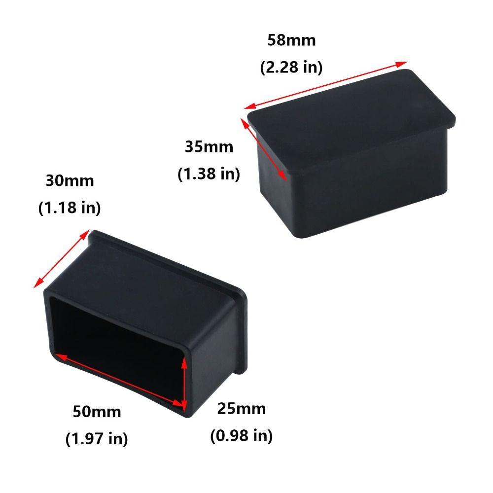 1/16 Pcs Rectangle Shaped Furniture Pads Rubber Furniture Leg Cover  Hardwood Floors