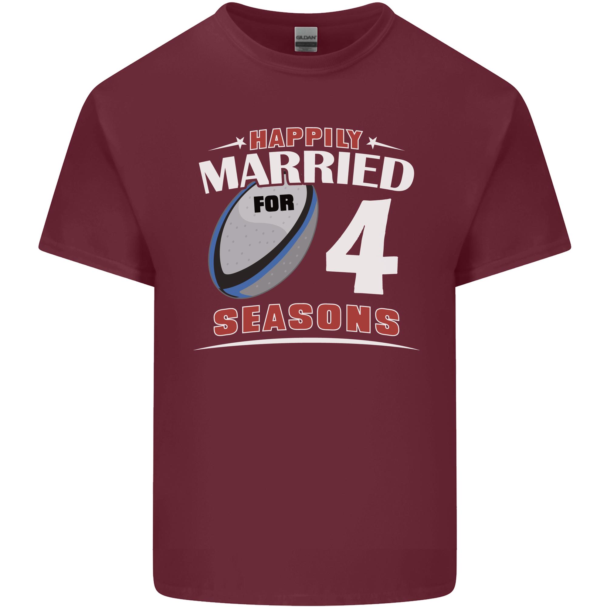 4 Year Wedding Anniversary 4th Rugby Unisexs Light Cotton TShirt S