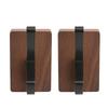 Space Saving Adhesive Hook for Bathroom Door Back Made of Natural Walnuts Wood Drillless Installation for Hanging Items