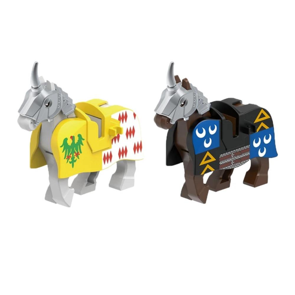 MOC Animal Building Block Accessories Set Crow Parrot Peacock Eagle Flamingo Transport Horse Ox Cart Gift Brick Model Toy K001