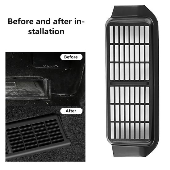 2Pcs Under-seat Air Outlet Cover Professional Easy To Install Heavy Duty Car Air Vent Lid Auto Accessories Replacement for Tesla Model Y/3