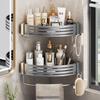 Punch-Free Bathroom Corner Storage Shelf