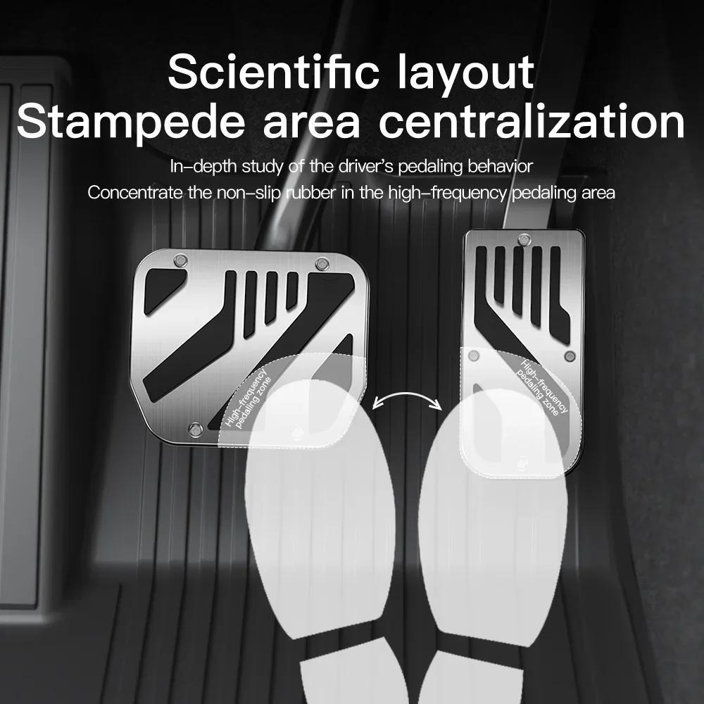 For Tesla Model 3 Y Highland Juniper 2017-25 Aluminum Alloy Foot Pedal Accelerator Gas Fuel Brake Pedal Pedal Cover