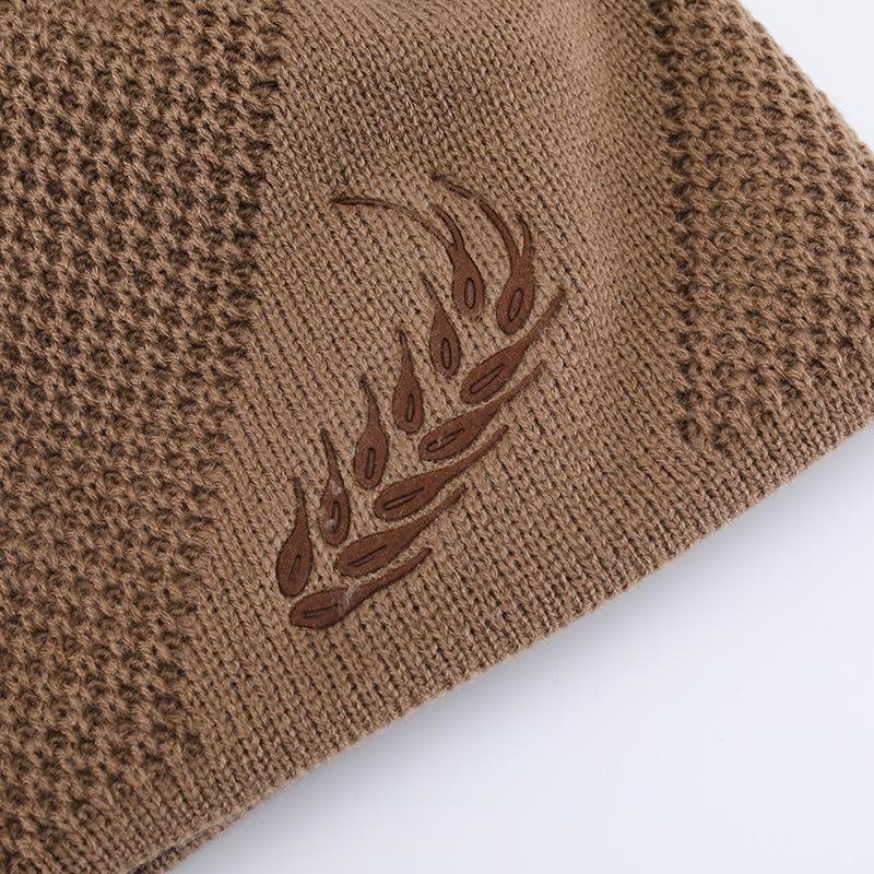 Chapéu Masculino de Inverno Aveludado Lã Grossa Tricotado Proteção de Orelha para Ciclismo de Inverno Chapéu Pulôver Frio Moda ao Ar Livre e Aquecimento