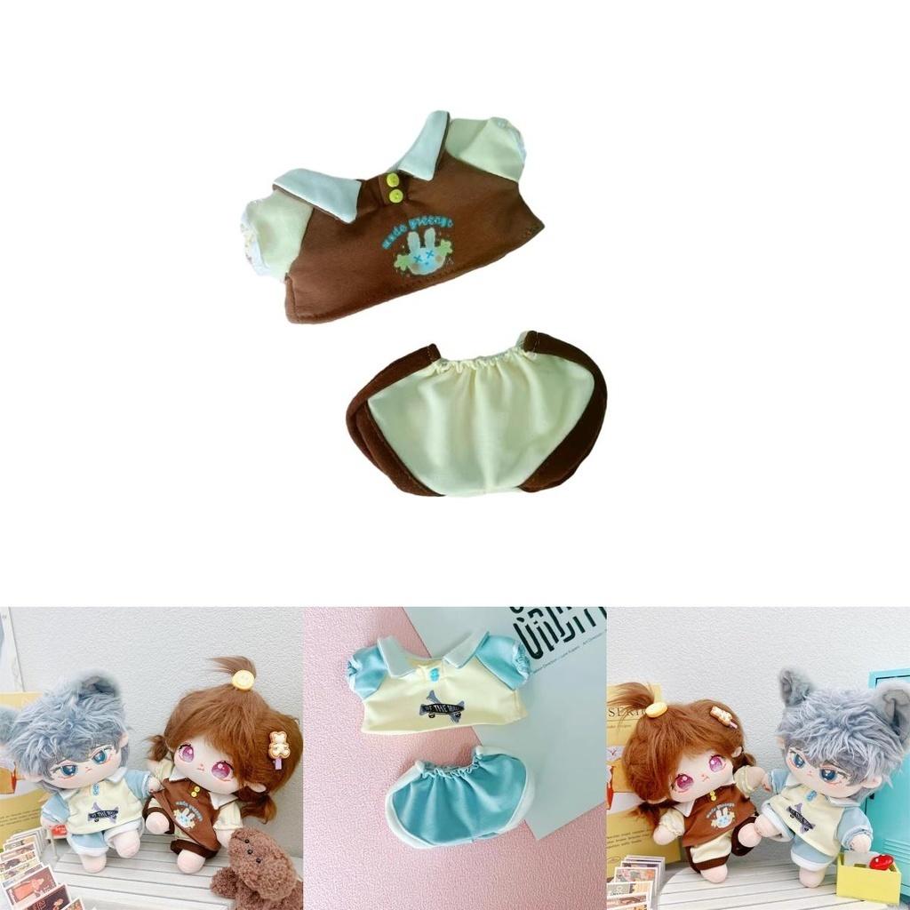 In-stock 20cm Cotton Doll Plush Toy Changeable Outfit With Lock Warm Shortcut Sweatshirt And Pants