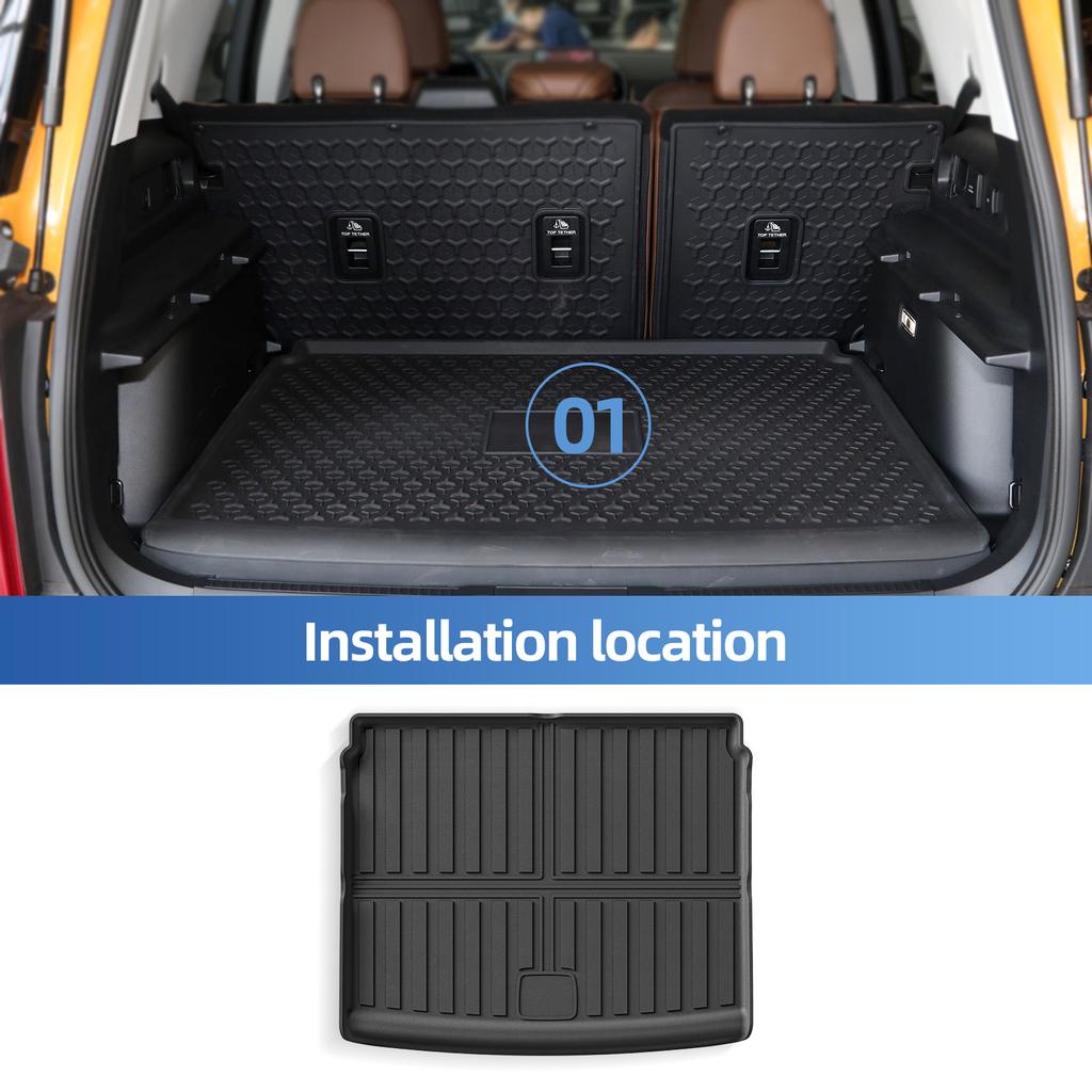 For Bronco Sport 2025 - 2025 TPE 3D Car Floor Mats Cargo Liner Trunk Pad Black Carpet Foot Pads All Weather Left Rudder