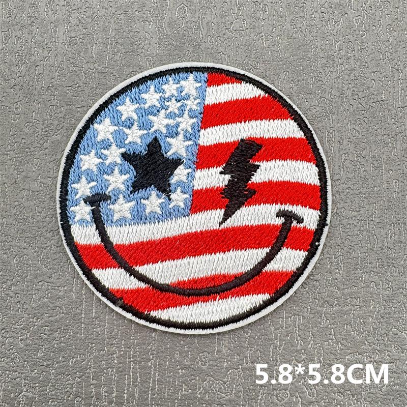 Cartoon Patch Diy Embroidery Patches For Clothing Stripes Badge Letterdice Patches For Jacket Iron On Patch On Clothes