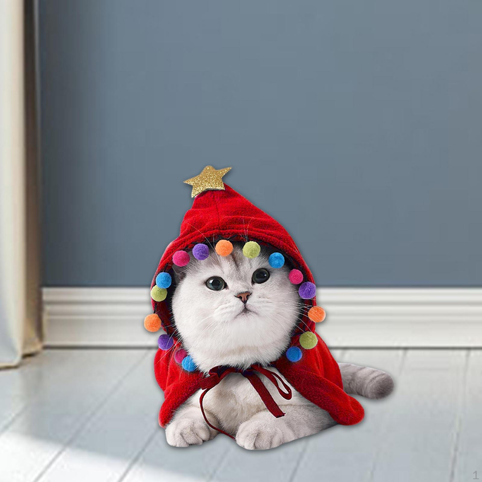 And to Protect Cat Christmas Costume Red L