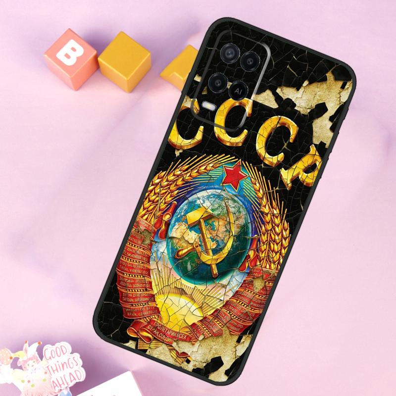 Vintage USSR CCCP Case For Oppo A6 A5 Pro A15 A16 A76 A96 A17 A57 A98 A58 A78 A18 A38 A54 A74 A94 A40 A60 A80