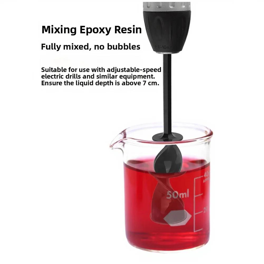 Paint Mixer With Extension Rod 1/4 Hex Shank Drill Reusable Paint Mixer For Epoxy Resin Stirrer Pigments Ceramic Glaze Parts