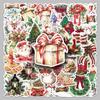 50 Retro Watercolor Christmas Stickers for Journals and DIY Projects