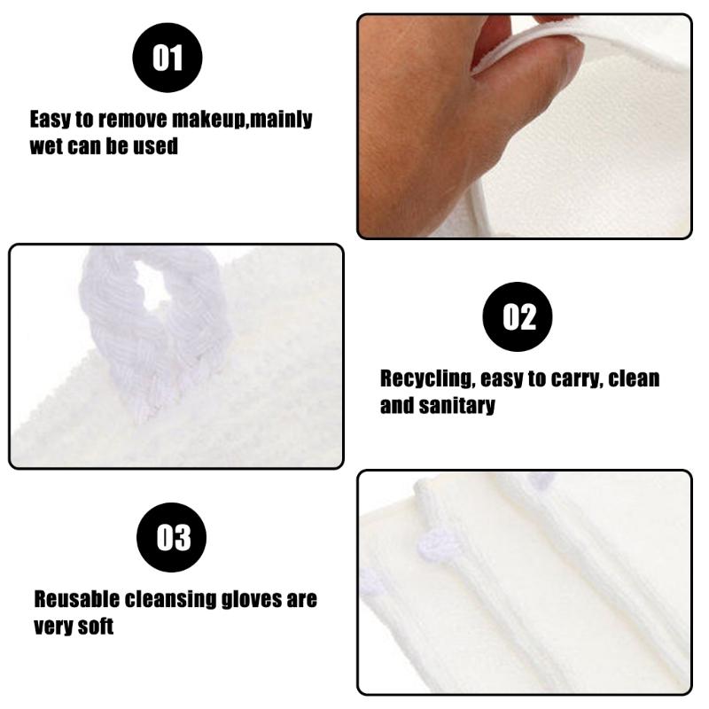 5Pack Microfiber Face Cleansing Gloves Soft Face Washcloths, Reusable Makeup Remover Wash Gloves Cloth 21x15CM