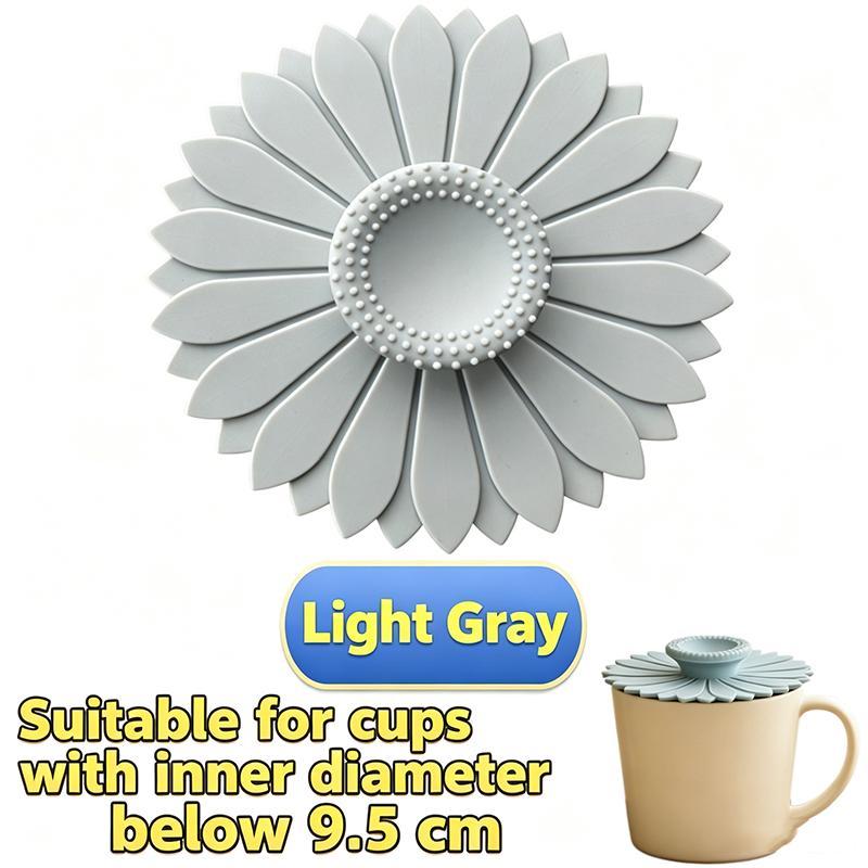 Sonnenblumen Silikon Becherabdeckungen Tassen Deckel Mehrfarbig Universal Staubdicht Wiederverwendbar Hitzebeständig Tassen Deckel für Zuhause Büro Kaffee Tee Milch Getränke Tassen