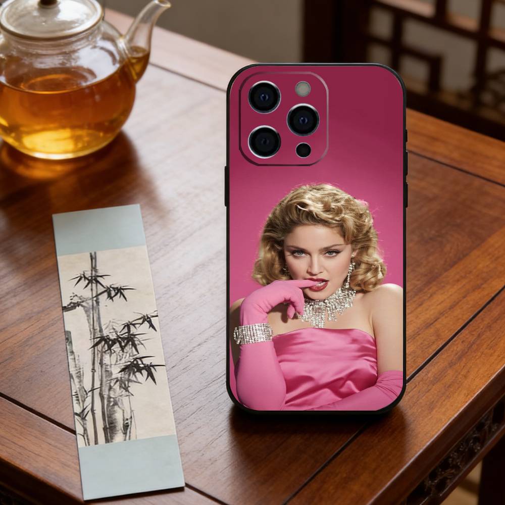 Sängerin M-Madonna Handyhülle Für iPhone 17, 16,15,14,13,12,11 Plus,Pro Max, Andere Weiche Schwarze Abdeckung