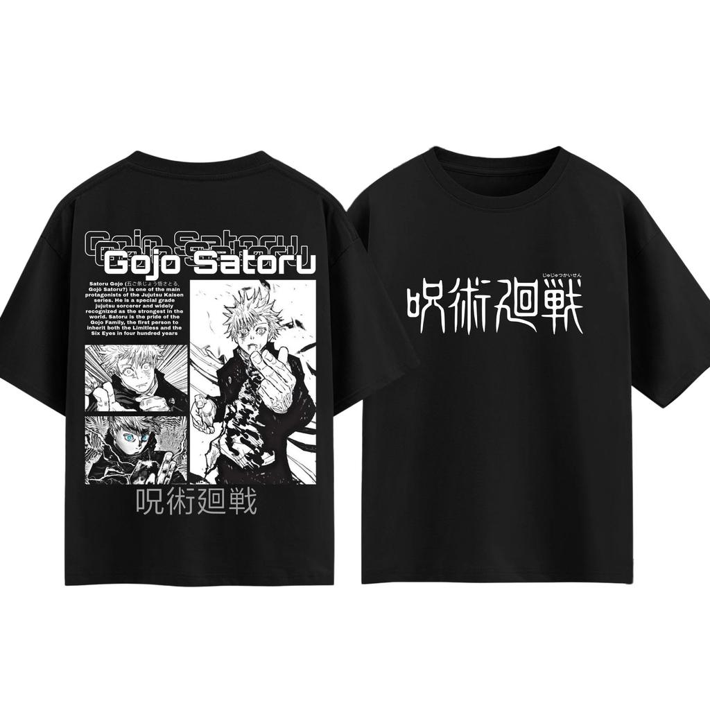 T-shirt Anime Jujutsu Kaisen Gojo Satoru Uomo e Donna Estate Cotone Abbigliamento Moda Traspirante Fan Anime Magliette a Maniche Corte
