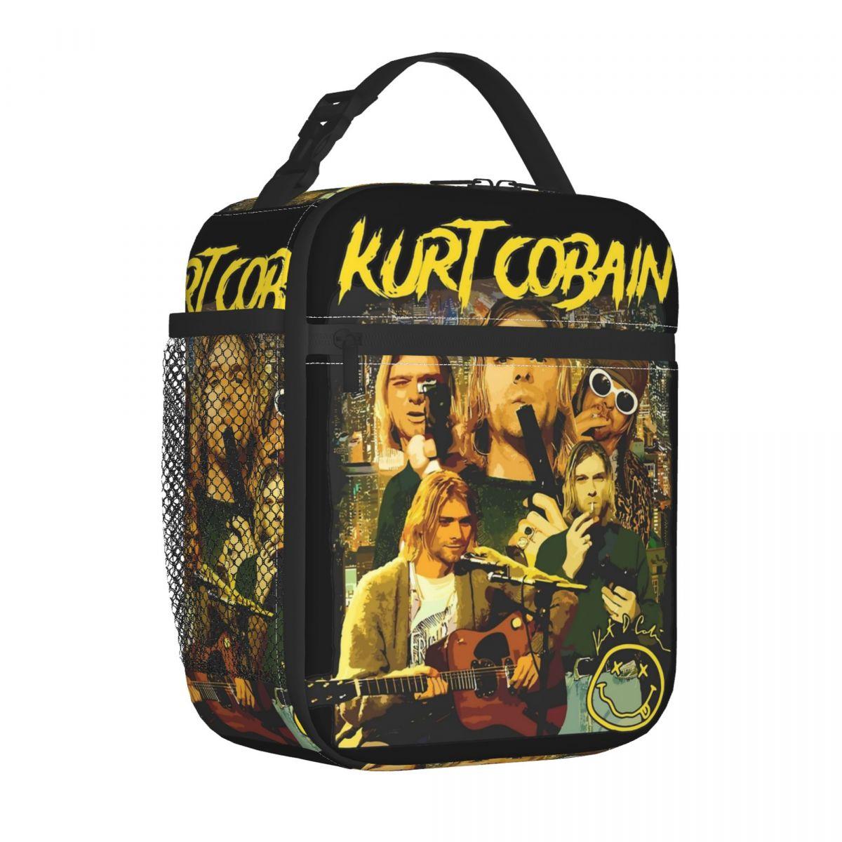 Kurt Cobain Thermal Insulated Lunch Bag Outdoor Portable Bento Box Cooler Thermal Lunch Box One Size